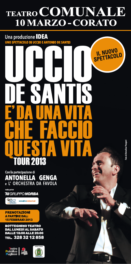 Uccio De Santis 10 marzo al Teatro