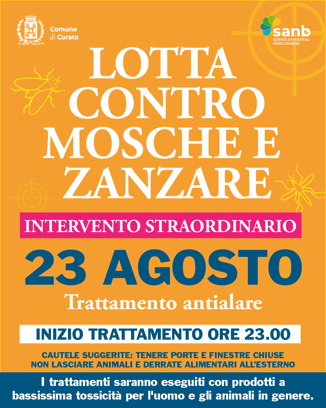 intervento straordinario disinfestazione 23 agosto