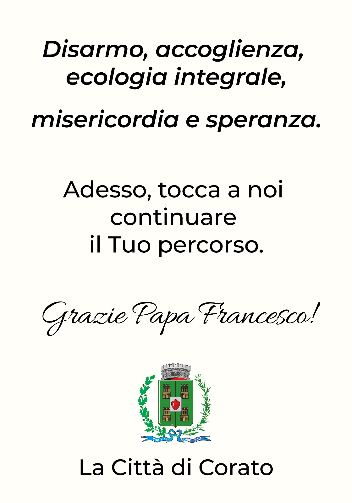 Manifesto Papa Francesco