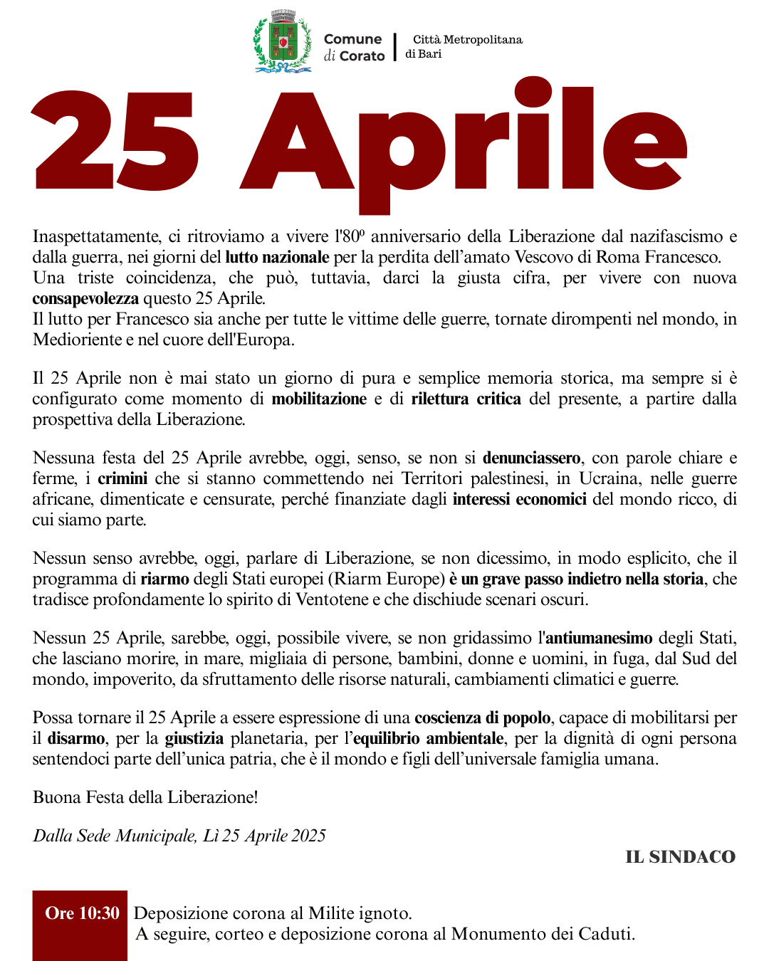 25 aprile 2025