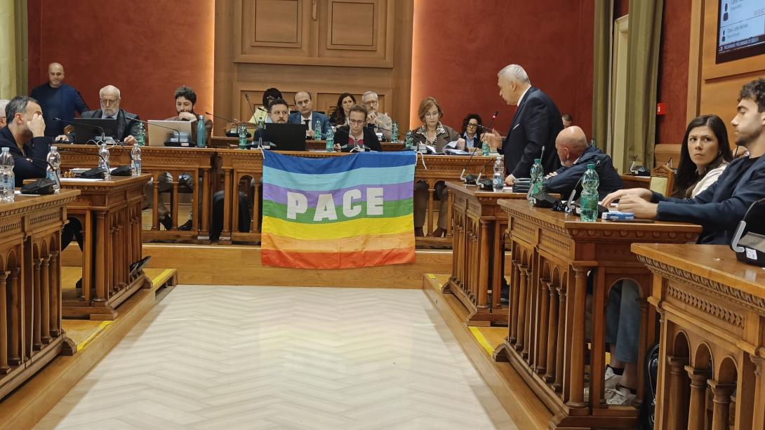 Bandiera della Pace in Consiglio Comunale