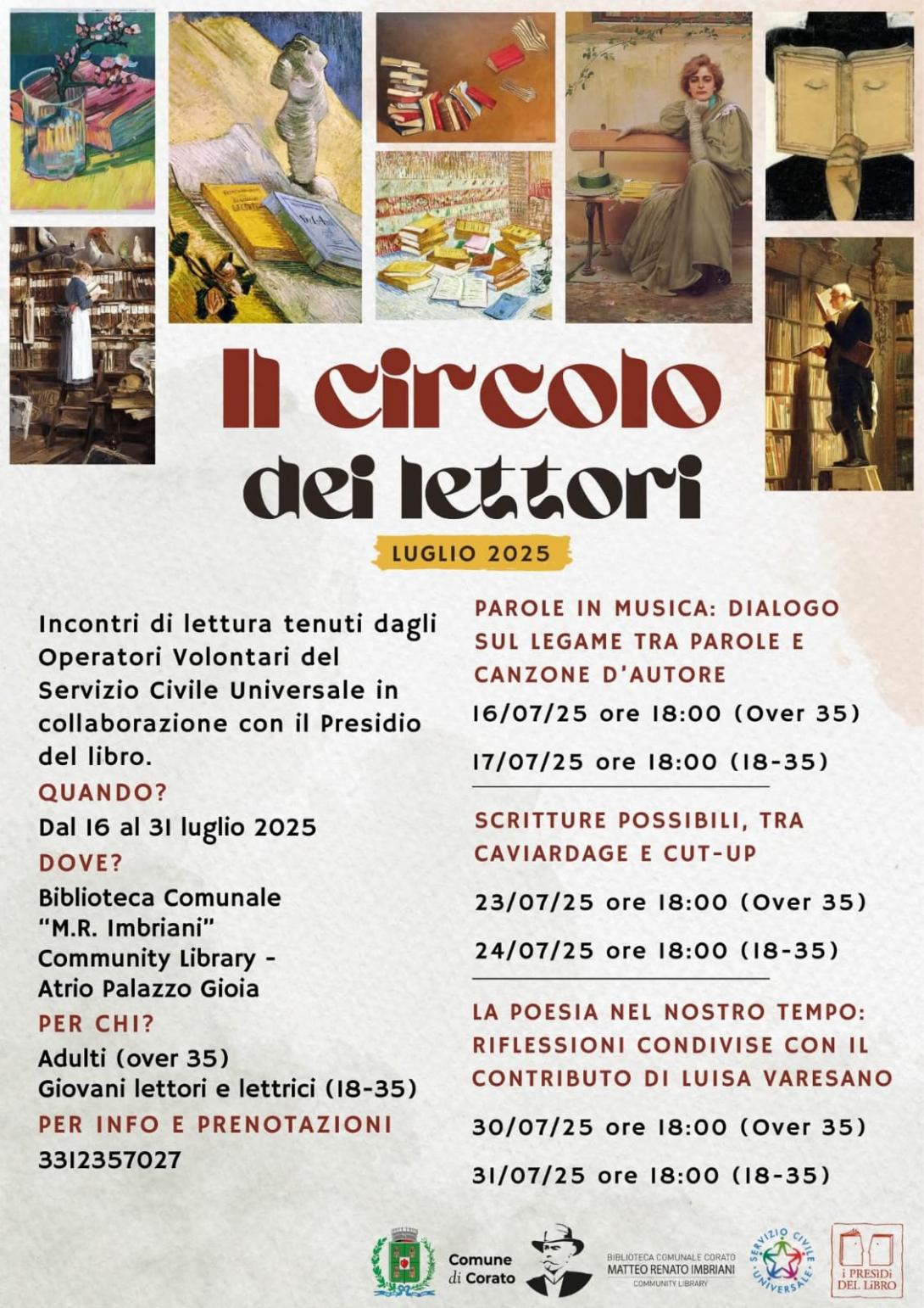 Circolo dei lettori - 16-31 luglio 2025