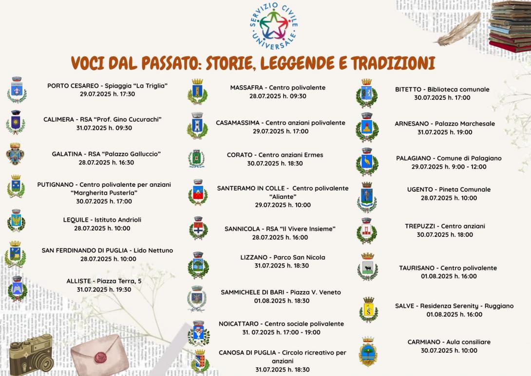 UP 2023 - Voci del passato: storie, leggende e tradizioni - 30 luglio, ore 18.30