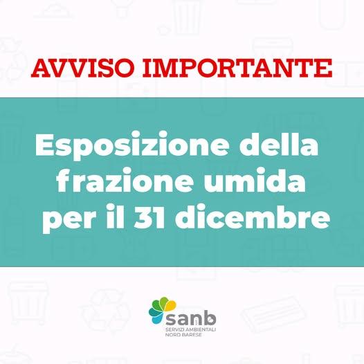 Esposizione rifiuti 31 dicembre