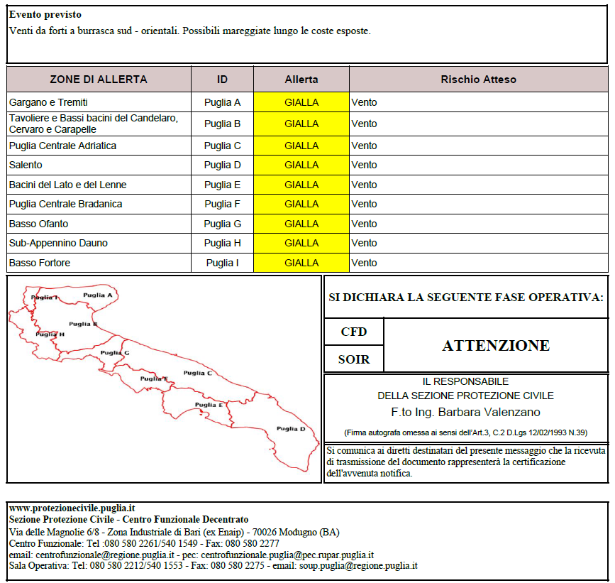 Allerta vento 4 dicembre 2025