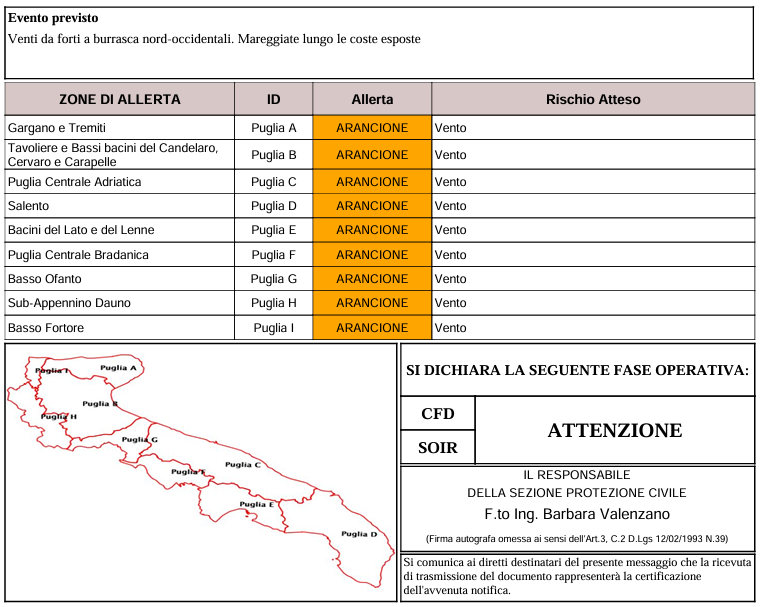 Allerta meteo arancione 17/02/2026